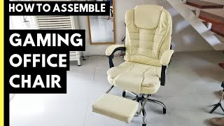 Office Chair Assembly Instructions  Cheap Office Chair with MASSAGE [upl. by Jona]