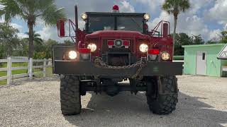 Lights and Sound of our M35A2 Deuce and a half 6x6 Fire Truck on ebay by mool [upl. by Derk]