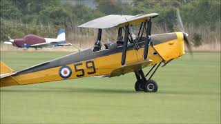 TAKE OFF AND LANDING DUXFORD TIGER MOTH BIPLANEVIDEOMAGICDUXFORD [upl. by Lilac]