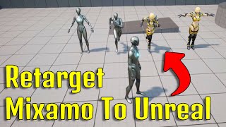 How To Retarget Mixamo To Unreal Skeletons  Unreal Engine 5 Tutorial [upl. by Ssor]