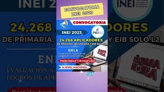 INEI Convocatoria Aplicadores 2023 inei convocatoria empleosenperu trabajo enla [upl. by Schapira]