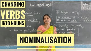 std 10  Nominalisation  converting other parts of speech into noun [upl. by Etiam]