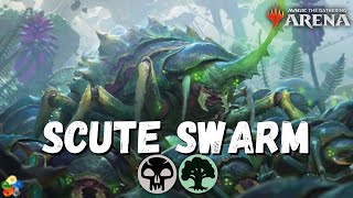 INFINITE INSECTS WITH SCUTE SWARM LANDFALL IN MTGA 2022 STANDARD [upl. by Aissilem]