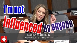 Not influenced by anyone Lauren Southerns testimony at Russian interference hearing 21 Nov 2024 [upl. by Kasey]