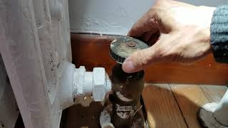 How to fix leaking shut off valve fast  Steam Radiator valve   Avoid plumber [upl. by Monarski180]