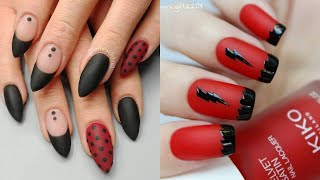 40 IDÉES D’ONGLES Noir et Rouge  DÉCORATION NAILS TENDANCE 2021 Nail Art 43 [upl. by Avla]