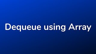 Dequeue using Array  C language [upl. by Seditsira]