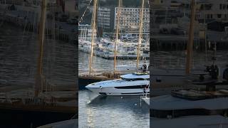 Superyacht docking Monaco Marina millionaire luxury lifestyle superyacht [upl. by Shem]