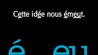 PRONONCIATION du FRANÇAIS É EU phrases courtes [upl. by Eimmat]