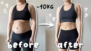 ✨HOW I LOST 10KG from 68kg → 58kg  realistic tips and motivation ✨ [upl. by Emili]