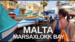 Marsaxlokk Malta Walking Tour  No 1 day trip from Valletta [upl. by Odilo124]