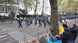 Band of the Royal Air Force marching to the Cenotaph Remembrance Sunday 2024 [upl. by Suneya]