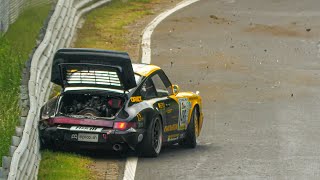 Nürburgring 24h Classics 2022 Race Highlights Crash amp Slippery Action [upl. by Towny]