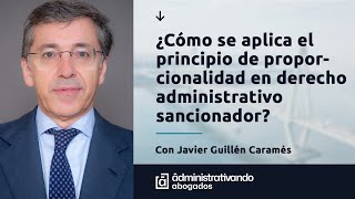 ¿Cómo se aplica el principio de proporcionalidad en derecho administrativo sancionador [upl. by Sig]