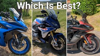 Suzuki GSXS 1000 GT vs BMW R1250RS vs Kawasaki Ninja 1000sx Comparison Review [upl. by Yennej4]