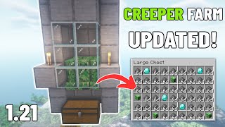 Minecraft CREEPER FARM Tutorial 121 NEW UPDATE ‼️ [upl. by Aseeral]