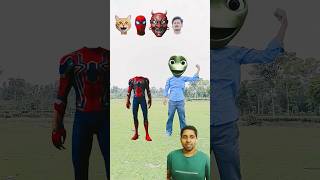 Man and spiderman matching head 🤣 vfx Marvel shorts vfxmantu vfx marvelindia [upl. by Anawal349]