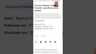 Concurso Concurso Degase  Polícia Penal  Estado do Rio de Janeiro [upl. by Inele415]