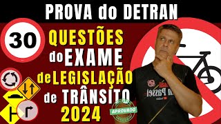 PROVA SIMULADA do DETRAN 2024 EXAME TEÓRICO do DETRAN 2024 PROVA de legislação de trânsito 2024 [upl. by Baum]