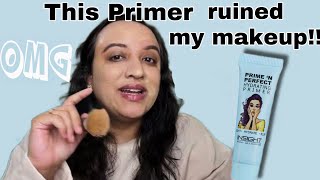 Insight Cosmetics Prime n Perfect Hydrating Primer  Honest Brutal Review of Insight Primer  Saher [upl. by Pisarik517]