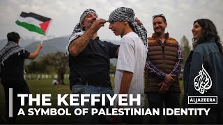 Symbol of solidarity People around the world don the Palestinian keffiyeh [upl. by Shaia375]