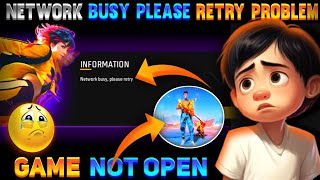 quotHOW TO FIX NETWORK BUSY PLEASE RETRY PROBLEM quot  FREE FIRE MAX  FREE FIRE NETWORK CONNECTION ERR [upl. by Nanette]