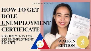 How to get DOLE UNEMPLOYMENT CERTIFICATE Step by Step Guide [upl. by Havelock]