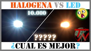 Bombilla HALÓGENA vs LED 💡  Faros del Coche 🚗 [upl. by Berstine182]