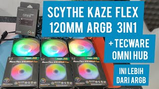 Scythe Kaze Flex 120 argb 3in1  Tecware Omni Hub [upl. by Venable]