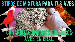 semillas para canarios y aves 3 mixturas parte 2 [upl. by Torry533]