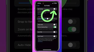 How to Enable Eye Tracking on iPhone YouTubeCreatorCommunity shorts ios18 [upl. by Garik]