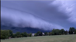 UNCUT Severe Thunderstorm Warning for Libertyville Illinois EPIC SHELF CLOUD 08242021 4K [upl. by Lonnie]