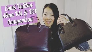 Louis Vuitton Alma PM amp Alma BB Comparison  FashionablyAmy [upl. by Limoli]