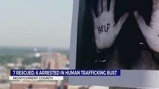 7 rescued 6 arrested in Montgomery County human trafficking bust [upl. by Naro469]