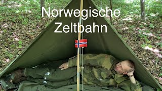 Ausrüstung Norwegische Armee  Zeltbahn  Hæren Knappetelt [upl. by Nima]