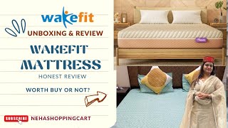 Wakefit Mattress  UNBOXING amp REVIEW  EcoLatex Plus Mattress  in Hindi  Wakefit  by Neha [upl. by Zeidman524]