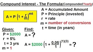 Business Math  Finance Math 3 of 30 Compound Interest  The Formula Compounded Yearly [upl. by Ricki418]