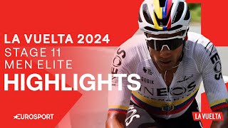 SPECTACULAR WIN 🔥  La Vuelta a España Stage 11 Highlights  Eurosport Cycling [upl. by Mandeville]