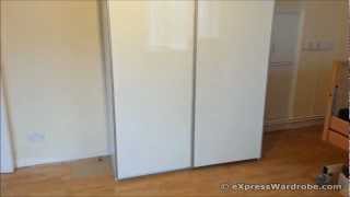 Argos Pipari White Gloss Sliding Doors Wardrobe Design [upl. by Lyrej]