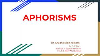 ORGANON OF MEDICINE  Aphorisms  Introduction [upl. by Bedad]