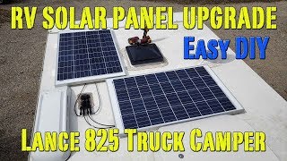 Lance 825 Truck Camper 200 Watt Cheap DIY Solar Panel Upgrade [upl. by Aeneas]