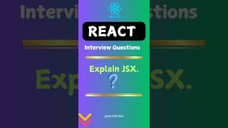 2 What is JSX   React interview questions shorts reactjs react interview [upl. by Virge]