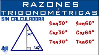 Seno coseno y tangente de 30° 45° 60°  Sin calculadora [upl. by Zinn]