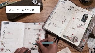 JULY monthly with me  Hobonichi Weeks Mega  Hobonichi Avec A6 [upl. by Ainav]