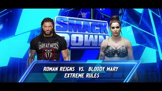 Roman Reign vs Mary  WWE SmackDown Extreme Rules Live Match [upl. by Cirdla]