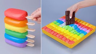 🌈 Rainbow Marshmallow HACKS  So Yummy Colorful Cake Decoration Ideas  How To Make Cake Tutorial [upl. by Rick150]