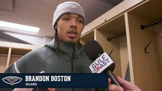 Brandon Boston Postgame Interview  Pelicans vs Pacers 121524 [upl. by Ahselaf975]