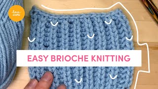 How to knit Brioche Rib stitch easy [upl. by Hrutkay]