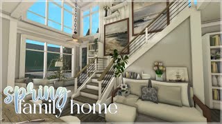 Bloxburg  Spring TwoStory Family Home  Roblox  House Build [upl. by Neibart]