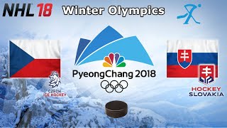 Winter Olympics 2018  Czechia vs Slovakia  Semifinal  NHL 18 [upl. by Rabi]